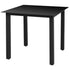 Garden Table Black 31.5"x31.5"x29.1" Aluminium and Glass