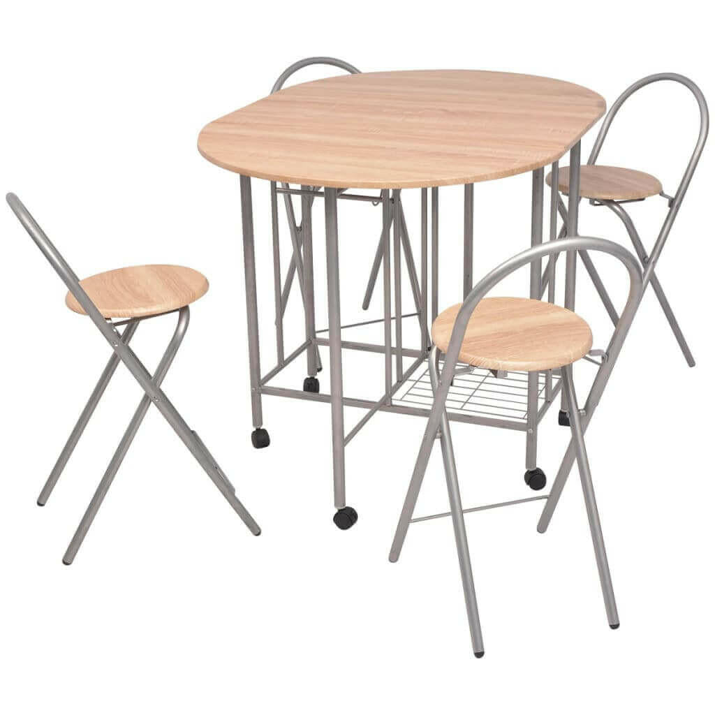 Five Piece Folding Dining Set MDF.