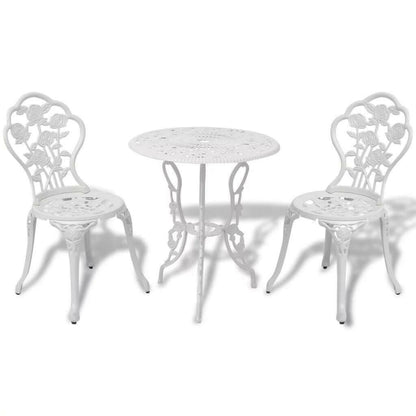 3 Piece Bistro Set Cast Aluminium Green.