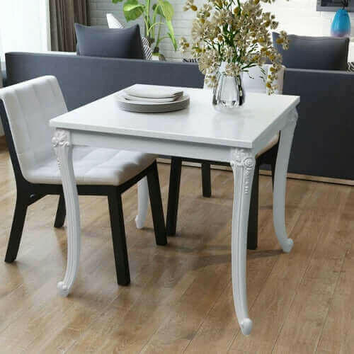 Dining Table 31.5"x31.5"x30" High Gloss White.