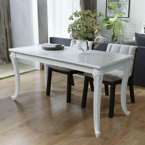 Dining Table 31.5"x31.5"x30" High Gloss White.