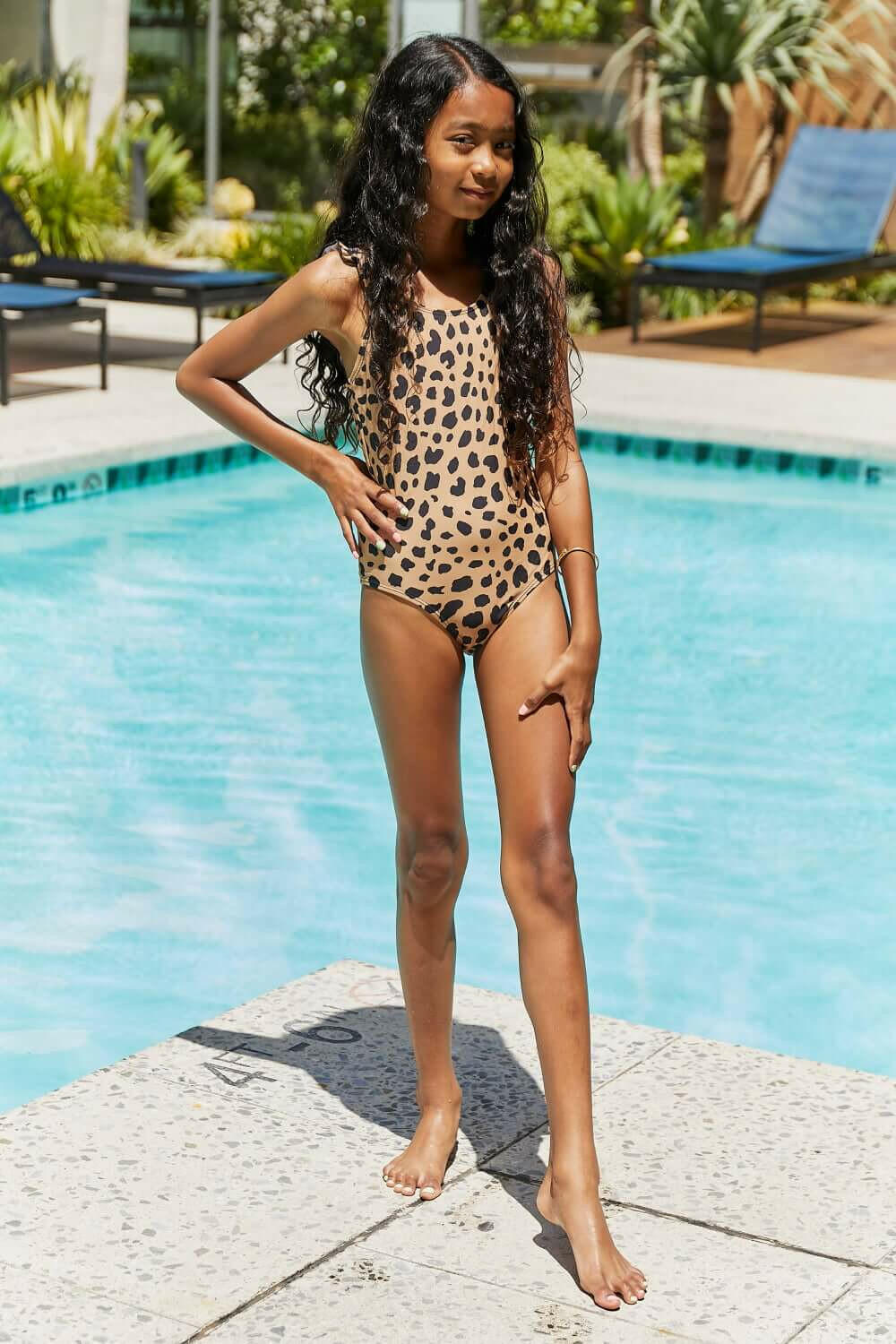 Marina West Swim Float On Ruffled One-Piece in Leopard.