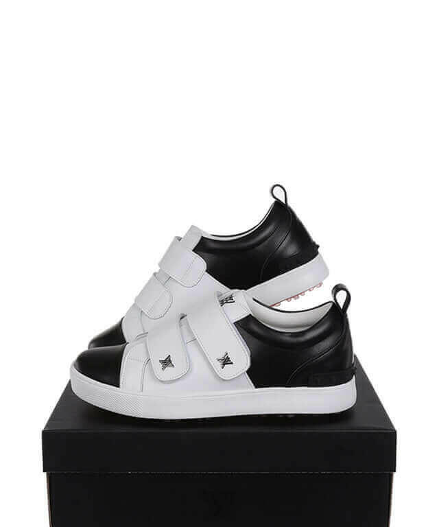 ANEW Golf: Men's Color Block Double Velcro Sneakers - Black.