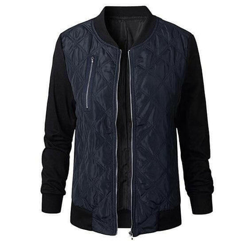 Chic Babe Bomber Jacket In Quilted Satin.