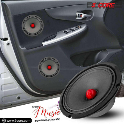 Copy of 5 Core 4pcs 8" Car Audio Speakers with Bullet 580 W 4 Ohm