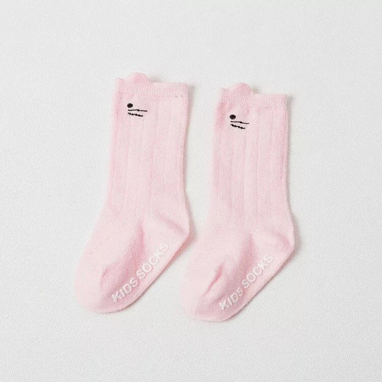 Cat Ear Mid-Calf Socks, Cartoon Kids&