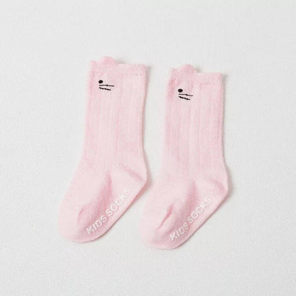Cat Ear Mid-Calf Socks, Cartoon Kids&