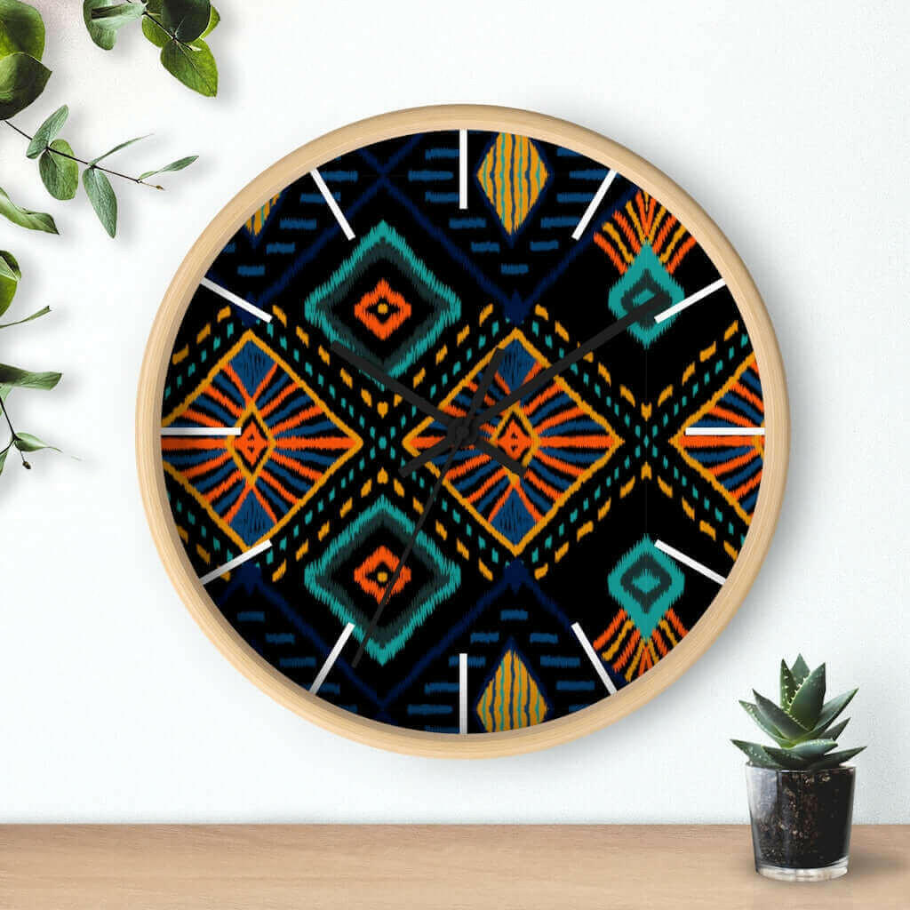 2882Time™ Boho Tribe Geometric Clock