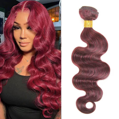 99J Burgundy Body Wave Human Hair Bundle – 22 Inches