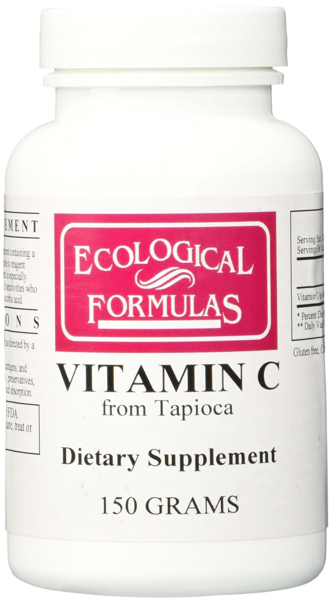 Ecological Formulas Vitamin C from Tapioca, 150 g