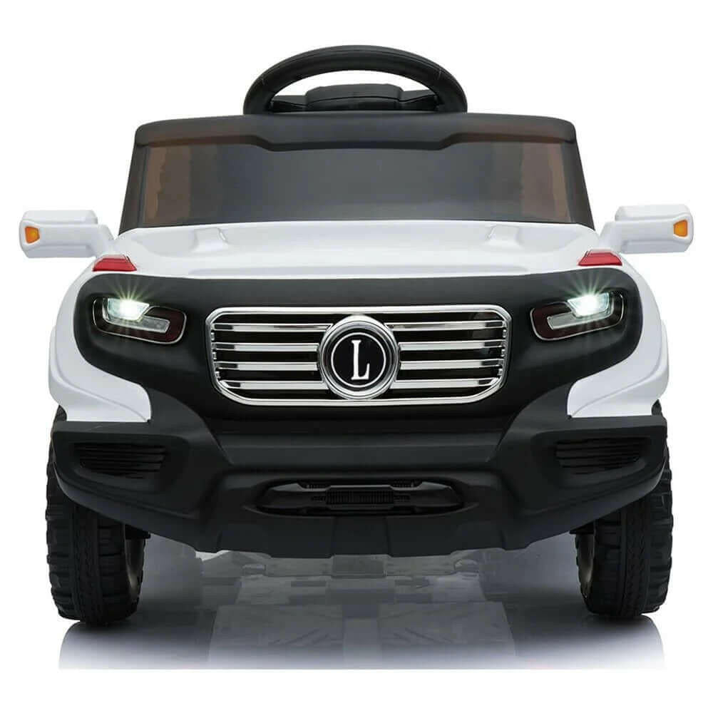 Ride on Car with 35W 6V 7AH Battery Children Car Pre-Programmed Music and Electric Car Remote Control White