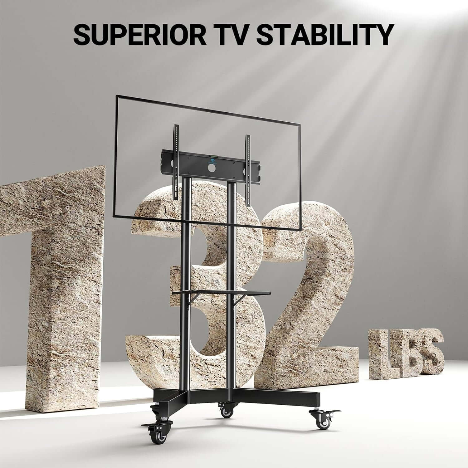 Adjustable Rolling TV Stand for 32-85 Inch TVs