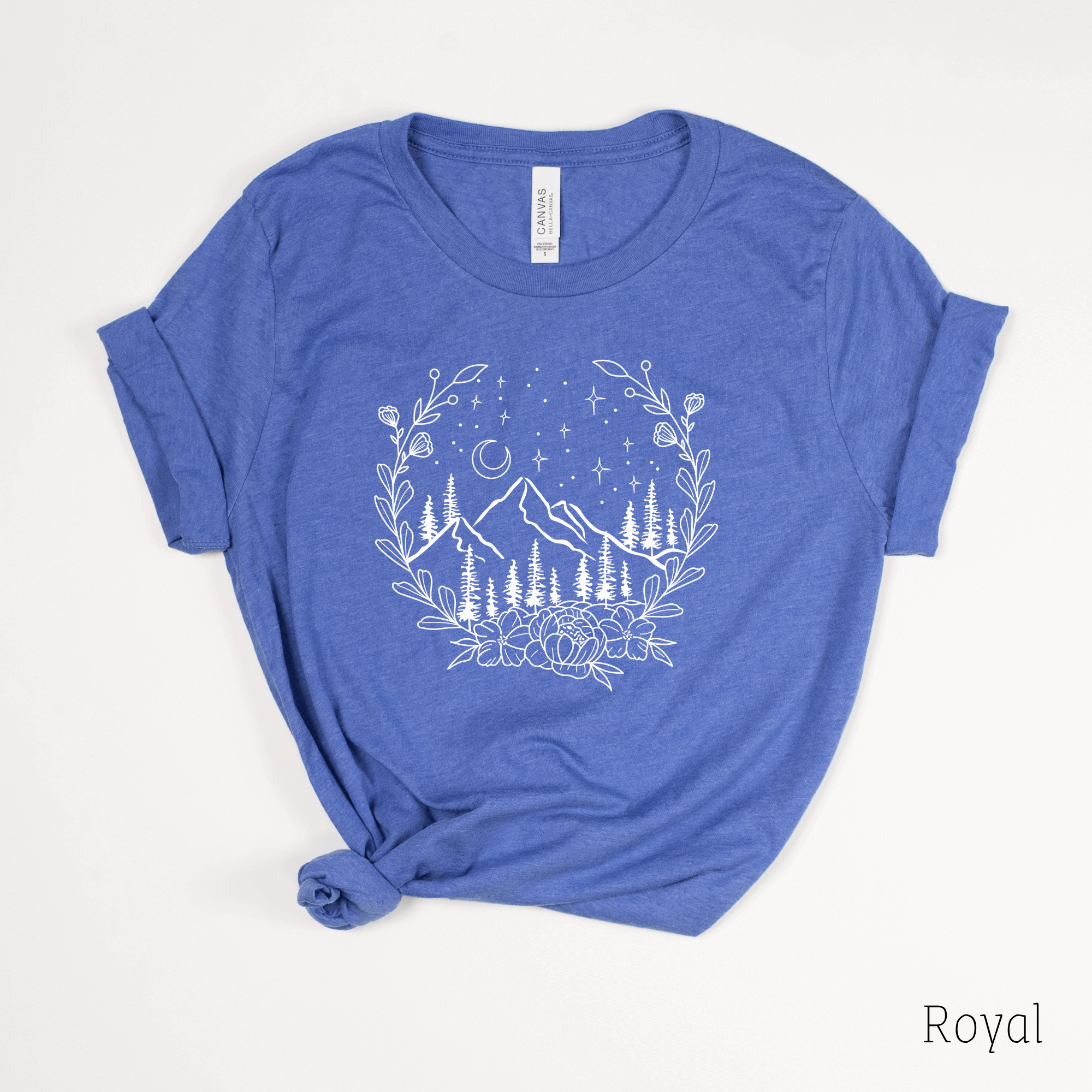 Mountain TShirt, Graphic Tee Nature, Floral Shirts.