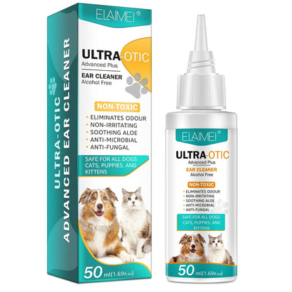 ELAIMEI Pet Ear Cleaning Solution for Dogs &amp; Cats – 50ml