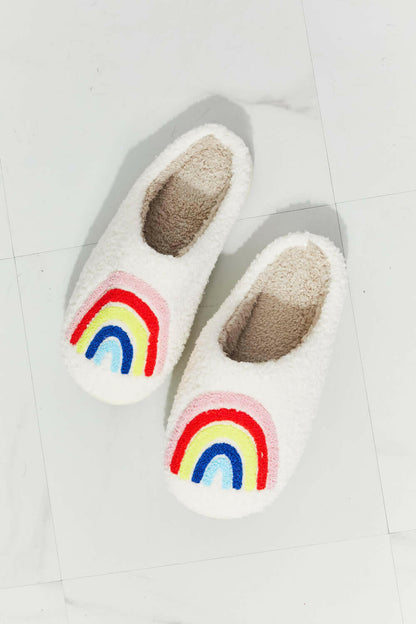 MMShoes Rainbow Plush Slipper.