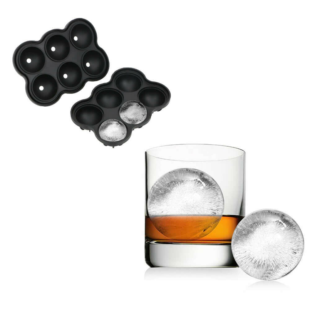 Large Ice Cube Maker Silicone Mold 6 Cell Ice Ball.