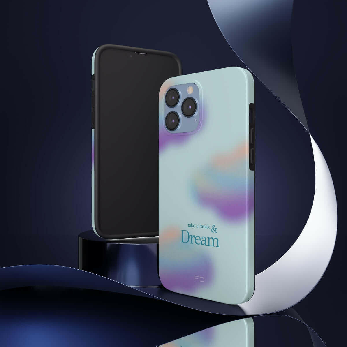 Take a Break and Dream Touch Case for iPhone with Wireless Charging.