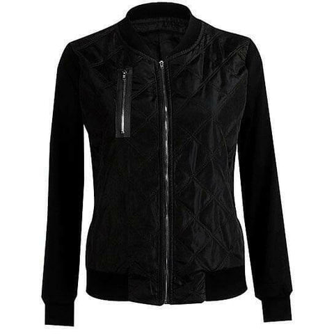 Chic Babe Bomber Jacket In Quilted Satin.