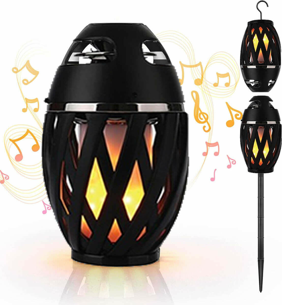 Tiki Tiki To To Outdoor LED Torch With Bluetooth Speaker.