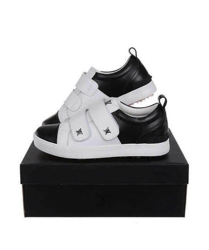 ANEW Golf: Men's Color Block Double Velcro Sneakers - Black.