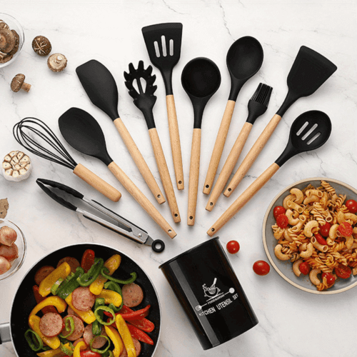 12 Piece Silicone Kitchen Utensil Set (more color options)