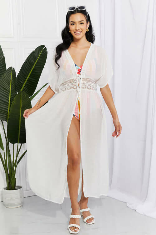 Marina West Swim Sun Goddess Tied Maxi Cover-Up.