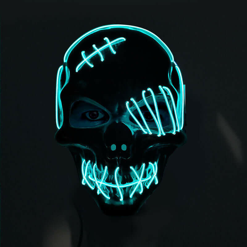 Halloween Scary One-Eyed Pirate Mask Cosplay Led Mask.