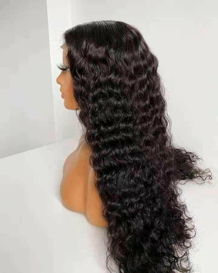 Beumax 4x4 Deep Wave 5x5 Lace Closure wig 6x6 Human Hair Wigs.