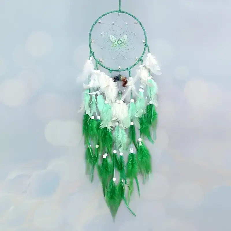 Fairy Butterfly Dream Catcher with Feathers