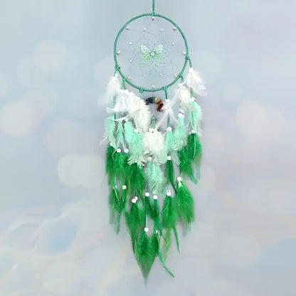 Fairy Butterfly Dream Catcher with Feathers