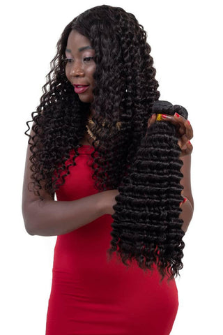 Wholesale Peruvian Deep Wave 5/6/10/12 Bundles 10A Grade Human Hair Bu.