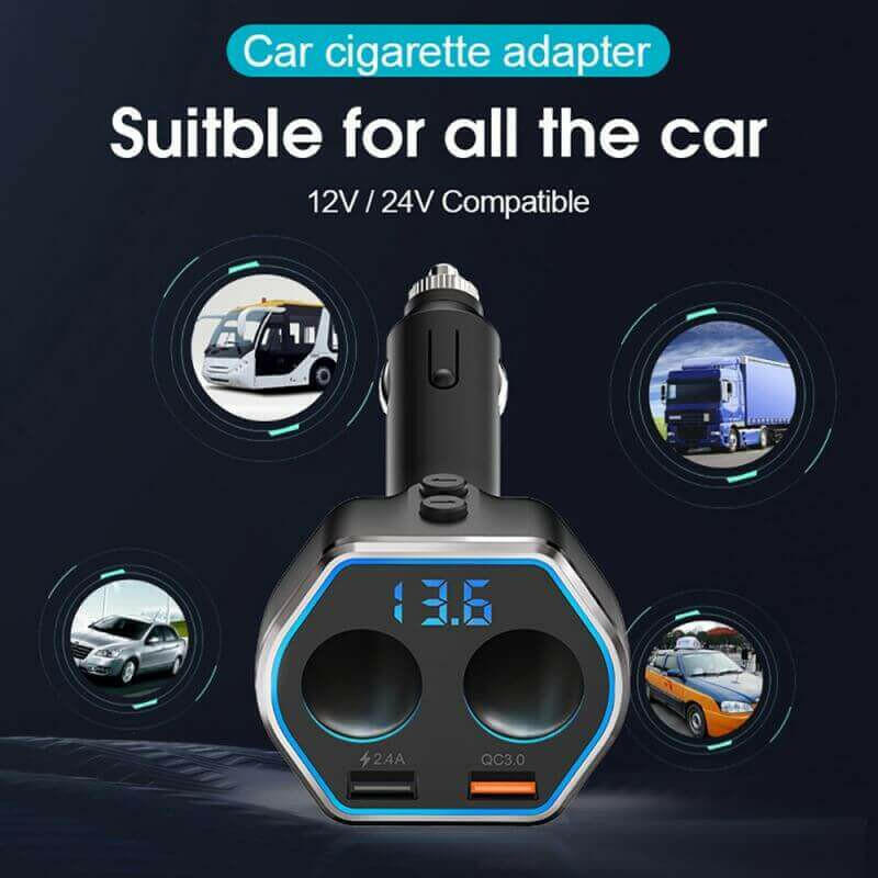 A21Q Car Charger High quality Durable Digital