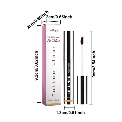 EELHOPE Makeup Lip Liner Lasting Color Waterproof Sweatproof Brighten Lip Tone Nourishing Plumping Peeling Off Tattoo Lip Liner