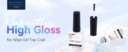 Makartt No-Wipe Gel Top Coat, 2 × 10 ml