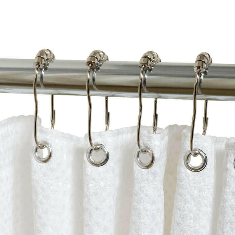 Zenna Home 4784914 Roller Shower Curtain Rings Metal.