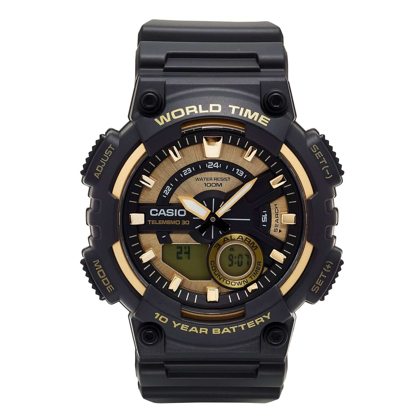 Casio Men's 'Heavy Duty' Quartz Resin Watch, Color:Black (Model: