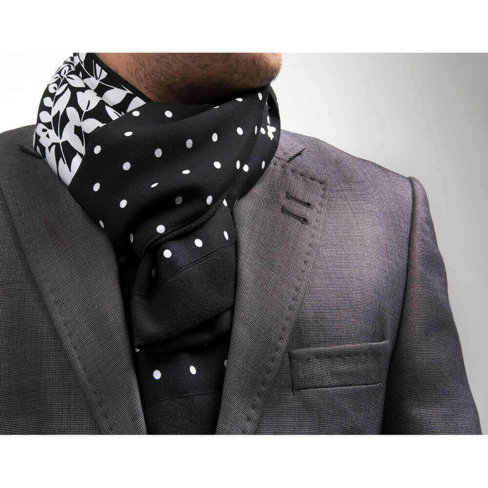 Suede Microfiber Mens Silk Scarf - Designer neck scarf for winters.