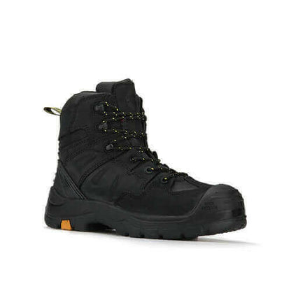 ROCKROOSTER Woodland Black 6 inch Composite Toe Leather Work Boots.