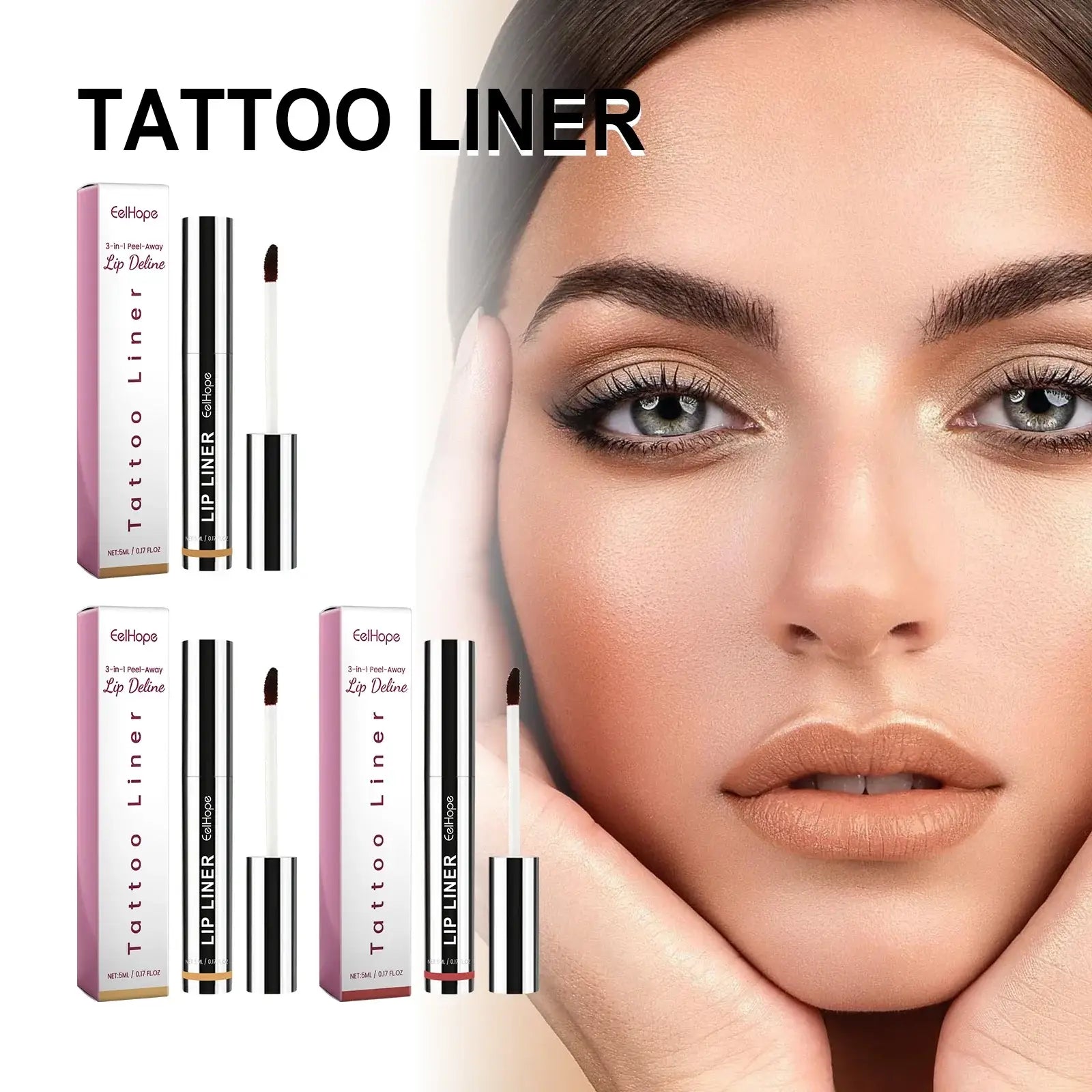 EELHOPE Makeup Lip Liner Lasting Color Waterproof Sweatproof Brighten Lip Tone Nourishing Plumping Peeling Off Tattoo Lip Liner