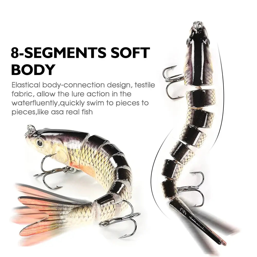 Multi-Jointed Slow-Sinking Swimbait Fishing Lure