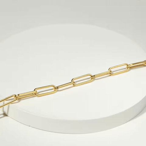Paperclip Chain Bracelet, Link Chain Bracelet, Bracelet For Women