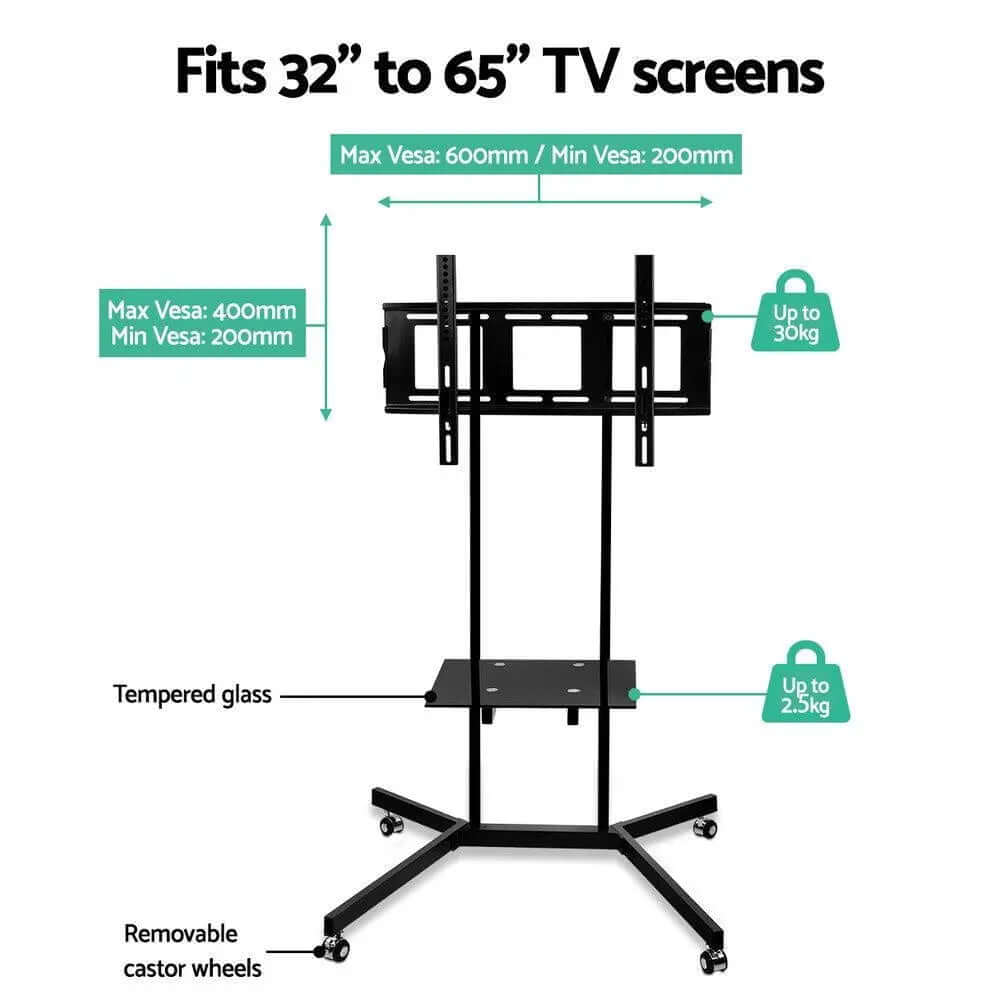 Artiss Black TV Mount on Stand - Stylish &amp; Versatile