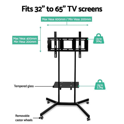 Artiss Black TV Mount on Stand - Stylish &amp; Versatile