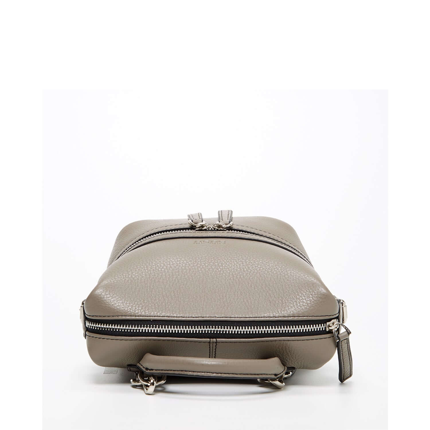 Gray Leather Backpack Purse for Women Convertible Crossbody Bag Medium