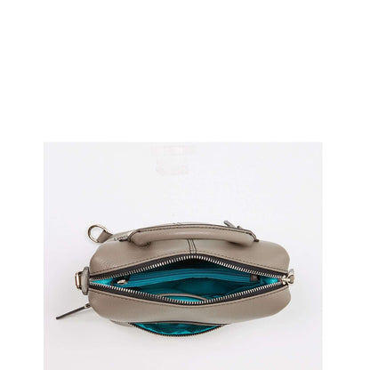 Gray Leather Backpack Purse for Women Convertible Crossbody Bag Medium