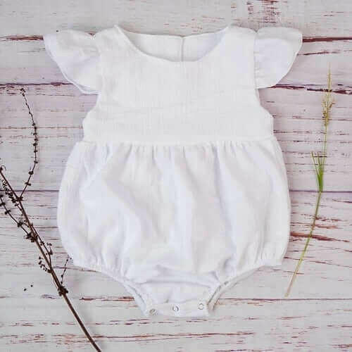 Cotton Newborn Onesie and Bonnet Set