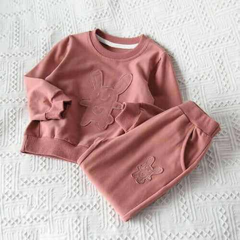 Autumn Girls Clothes Set Children's Sweatshirt + Pants Casual Sport 2.