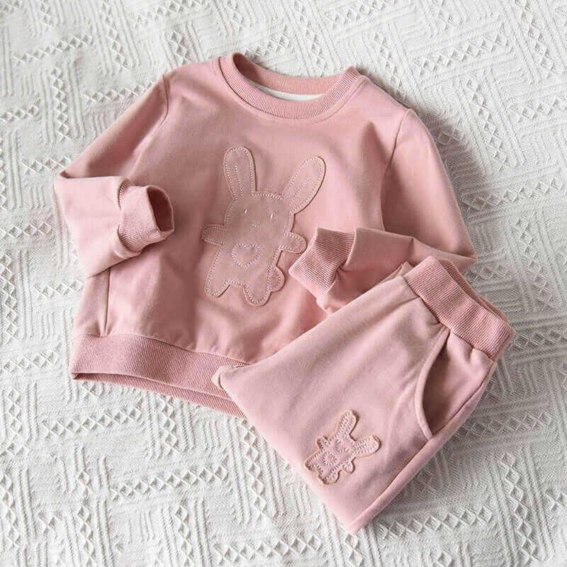 Autumn Girls Clothes Set Children's Sweatshirt + Pants Casual Sport 2.