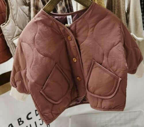 Autumn Winter boys girls 4 colors quilted clothes sets children