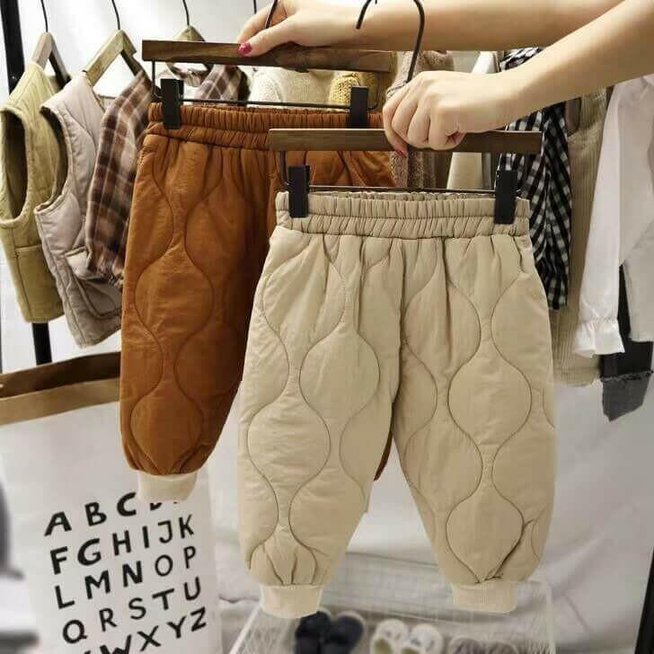 Autumn Winter boys girls 4 colors quilted clothes sets children